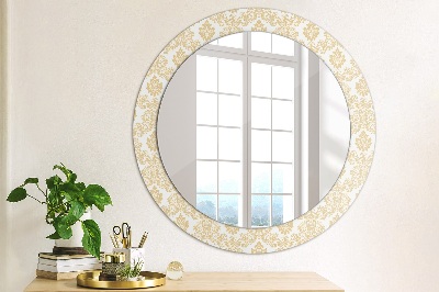 Round mirror decor Baroque damask