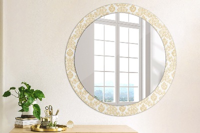 Round mirror decor Baroque damask