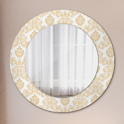 Round mirror decor Baroque damask