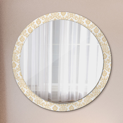 Round mirror decor Baroque damask