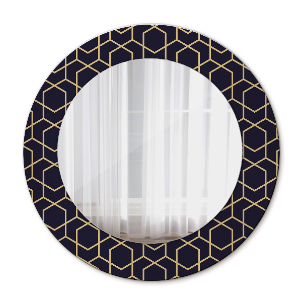 Round mirror decor Abstract geometric