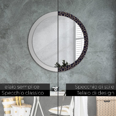 Round mirror decor Abstract geometric