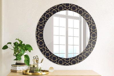 Round mirror decor Abstract geometric