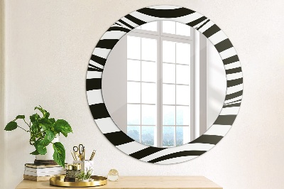 Round mirror decor Abstract wave