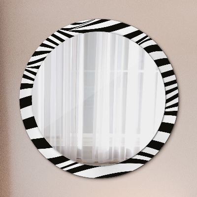 Round mirror decor Abstract wave