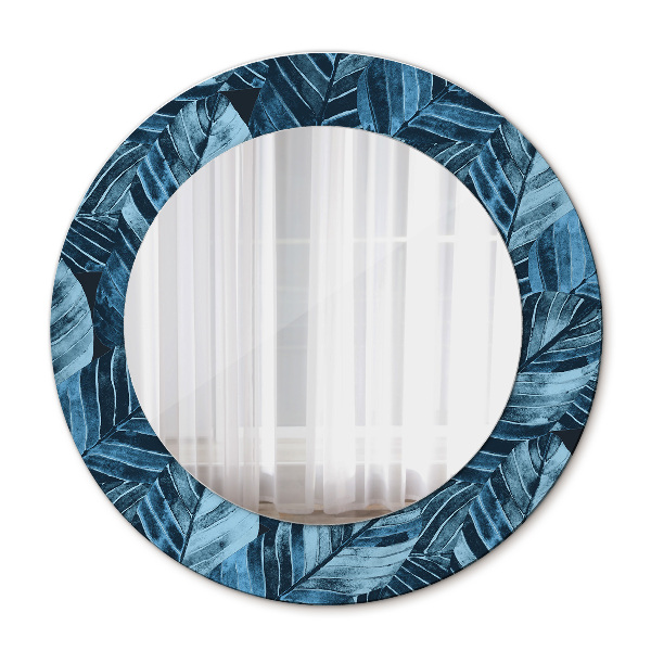 Round decorative wall mirror Jungle foliage