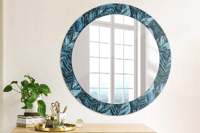 Round decorative wall mirror Jungle foliage