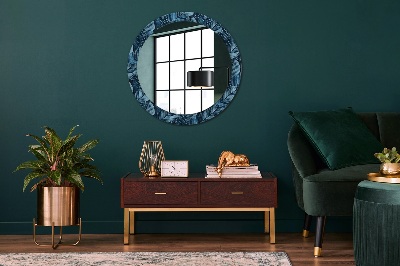 Round decorative wall mirror Jungle foliage