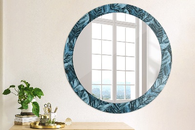 Round decorative wall mirror Jungle foliage