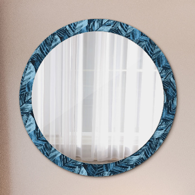 Round decorative wall mirror Jungle foliage