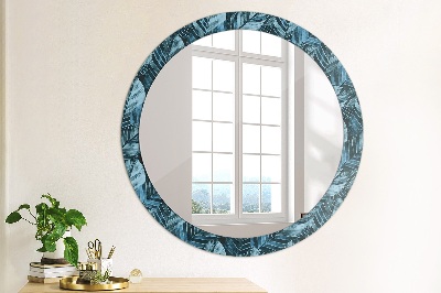 Round decorative wall mirror Jungle foliage