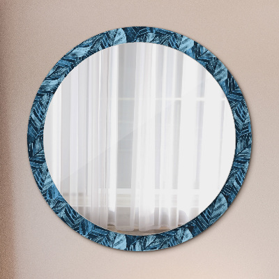 Round decorative wall mirror Jungle foliage