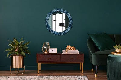 Round decorative wall mirror Jungle foliage