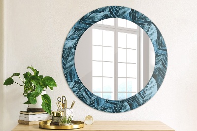 Round decorative wall mirror Jungle foliage