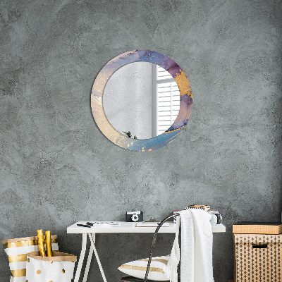Round mirror decor Marble stone