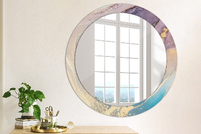 Round mirror decor Marble stone