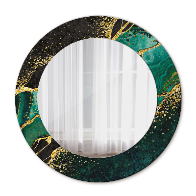 Round mirror decor Marble green