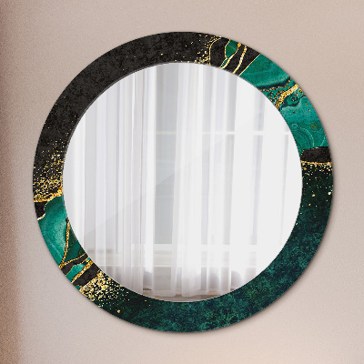 Round mirror decor Marble green