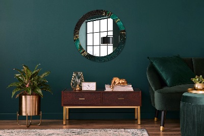 Round mirror decor Marble green