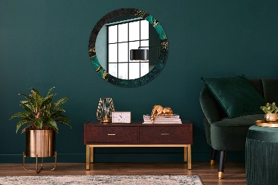 Round mirror decor Marble green