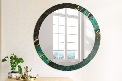 Round mirror decor Marble green