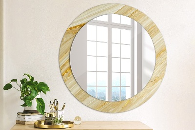 Round mirror decor Gold abstract