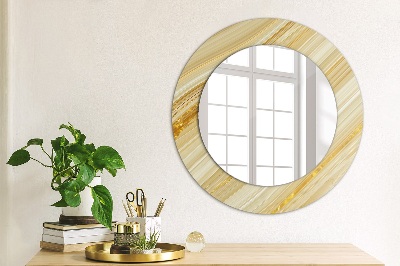 Round mirror decor Gold abstract