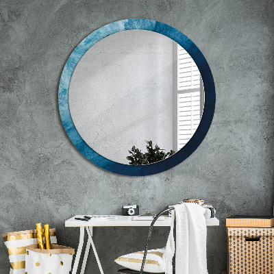 Round mirror printed frame Abstract art