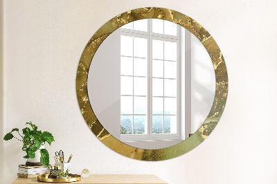 Round mirror decor Metallic swirls