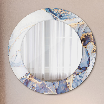 Round mirror printed frame Abstract fluid art