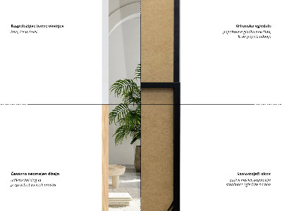 White-framed Standing Mirror 36x156 cm