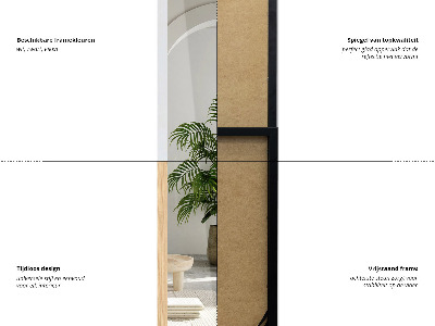 White-framed Standing Mirror 36x156 cm