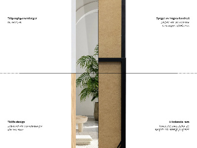 Black-framed Standing Mirror 36x156 cm