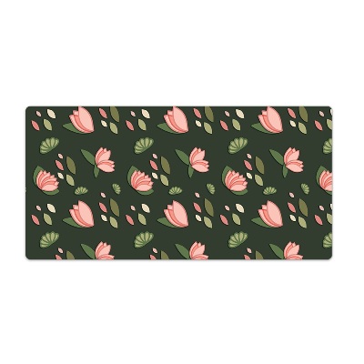 Full desk protector Pink water lilies