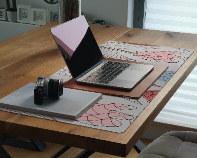 Full desk protector Flowers contour outline