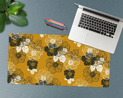 Full desk protector Contour of flowers