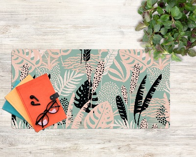 Large desk pad PVC protector Monster tropical leaves