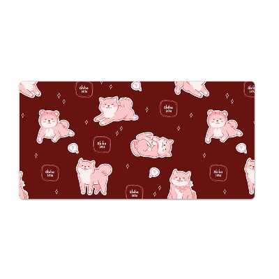 Full desk mat Shiba inu cherry dog