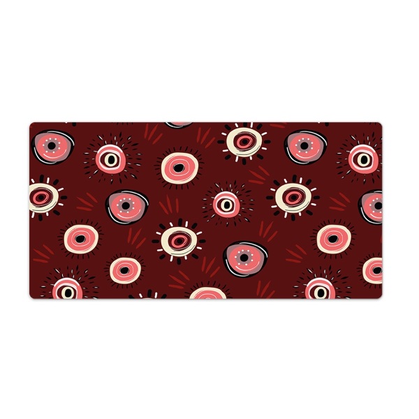 Desk mat Burgundy eyes pattern