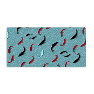 Desk mat Carp and waves patterns