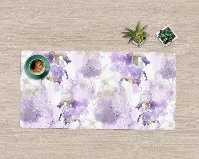 Desk pad Violet watercolor flowers