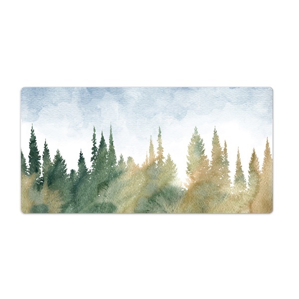 Desk pad Forest watercolor landscape