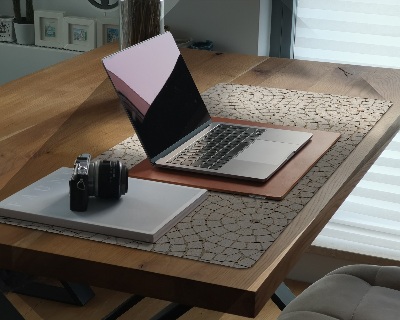 Large desk pad PVC protector Sandstone cube