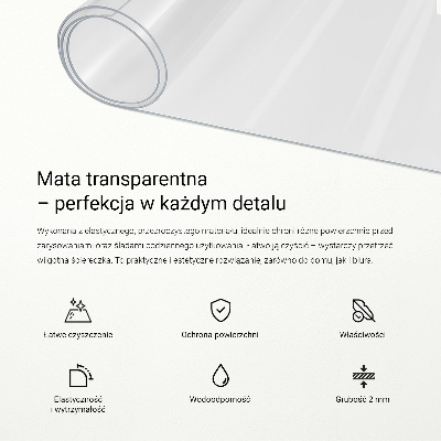 Transparent desk mat