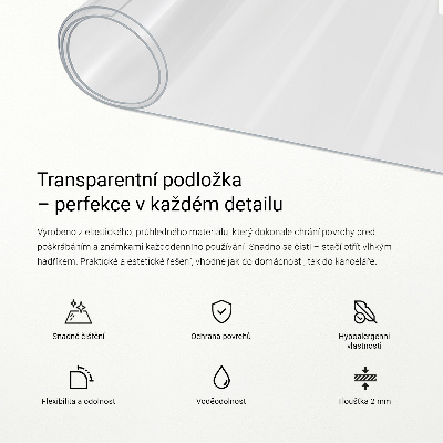 Transparent desk mat
