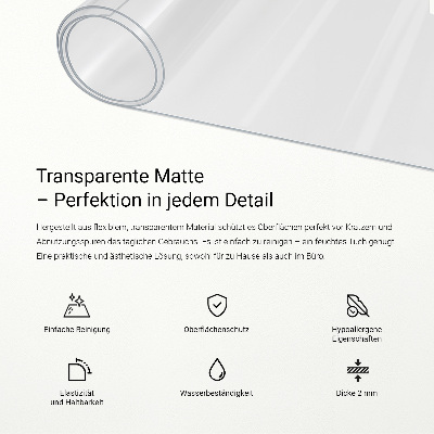 Transparent desk mat
