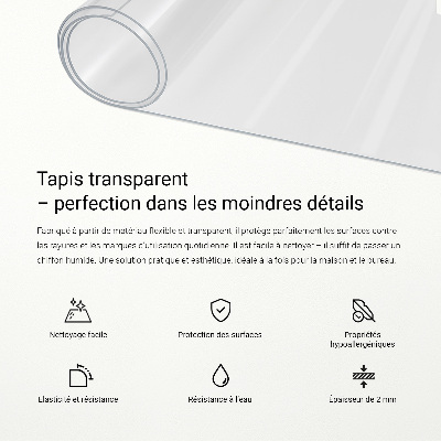 Transparent desk mat