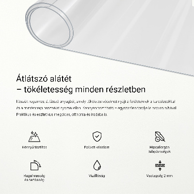 Transparent desk mat