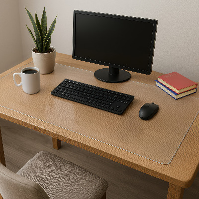 Transparent desk mat