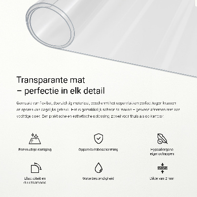 Transparent desk mat